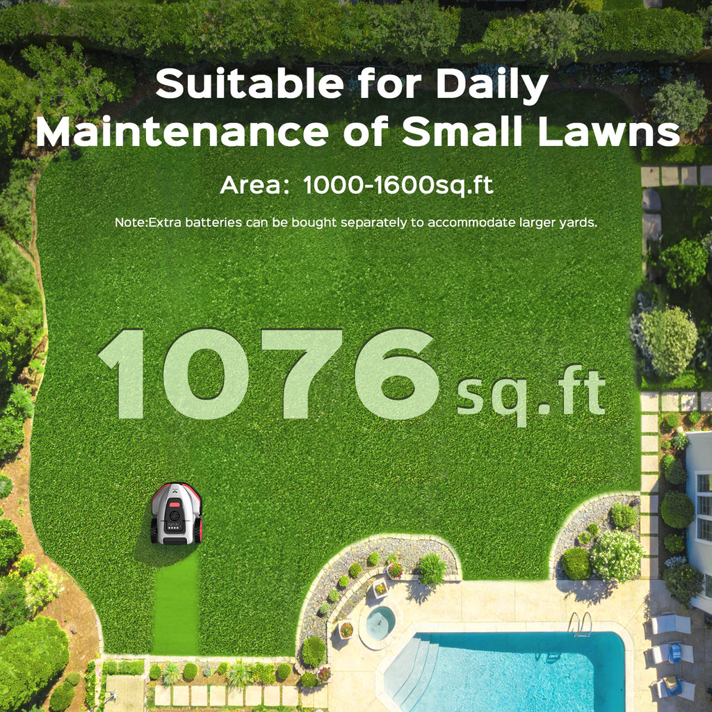 V3 Robotic Lawn Mower with AI Vision Obstacle Avoidance, Smart APP Control, Low-Noise Operation, Adjustable Cutting Height, NO-GO Zone Function