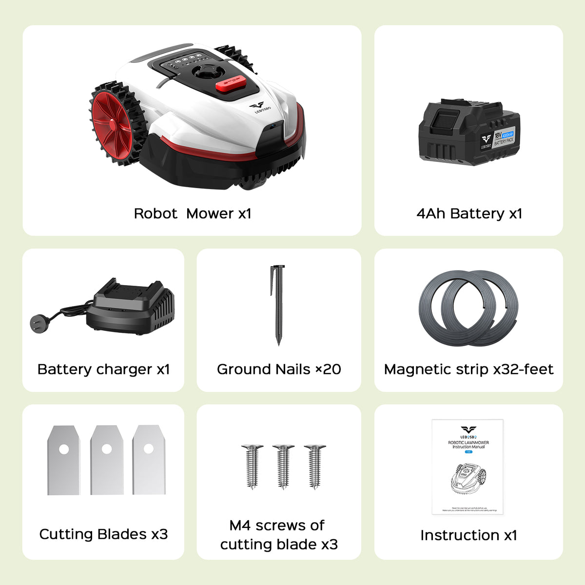 V3 Robotic Lawn Mower with AI Vision Obstacle Avoidance, Smart APP Control, Low-Noise Operation, Adjustable Cutting Height, NO-GO Zone Function