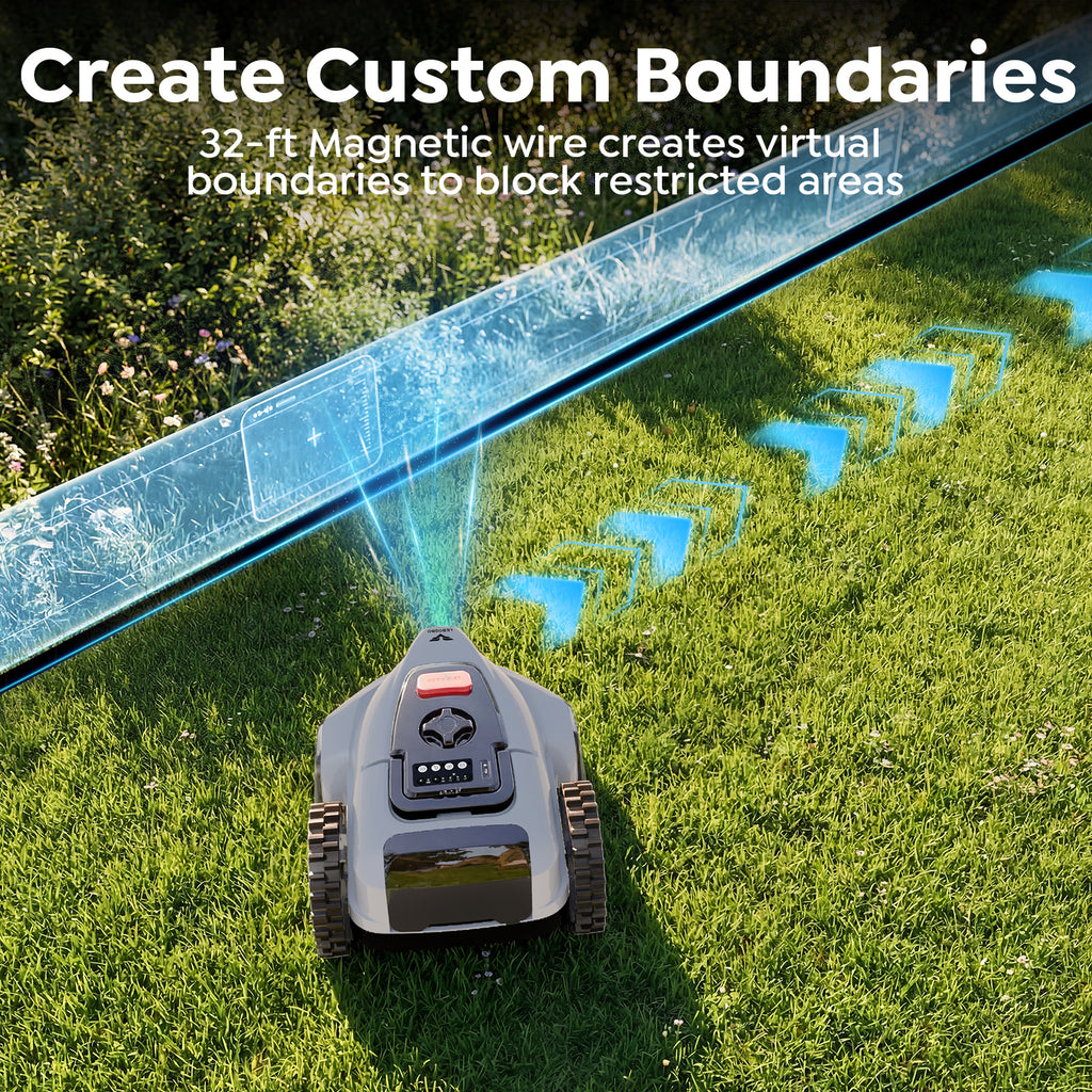 LEBOSBO V3 Robotic Lawn Mower, AI Vision Recognition Robot Lawn Mower with APP Control, Low-Noise Operation, Adjustable Cutting Height, No-Go Zones, for Small Lawns Up to 1600 Sq.Ft.