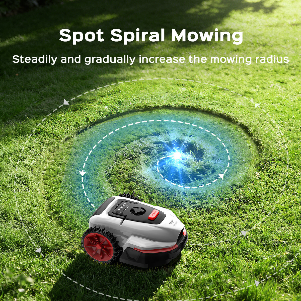 V3 Robotic Lawn Mower with AI Vision Obstacle Avoidance, Smart APP Control, Low-Noise Operation, Adjustable Cutting Height, NO-GO Zone Function